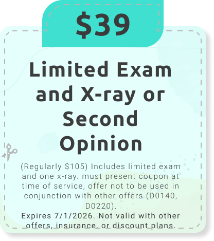 $39 Exam & X-Rays
